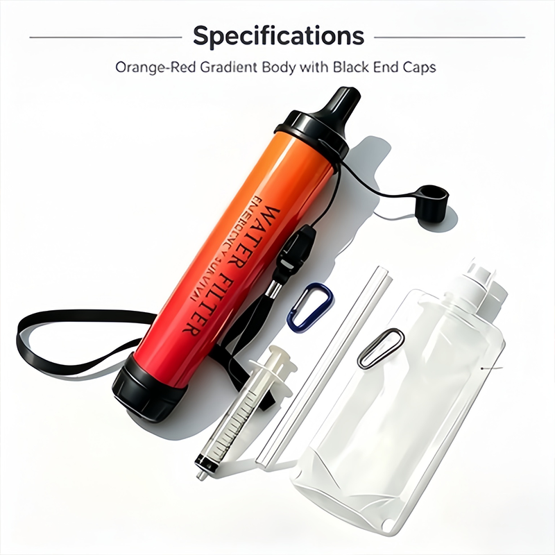 Water Purification Straw - 5000L 용량의 휴대용 비상용 생존용 정수
