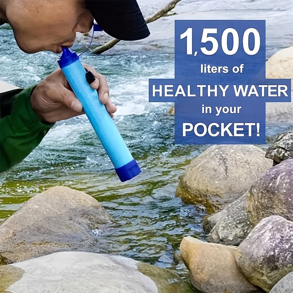 Water Purification Straw - 10,000갤런 용량의 휴대용 정수 스트로우, 야외