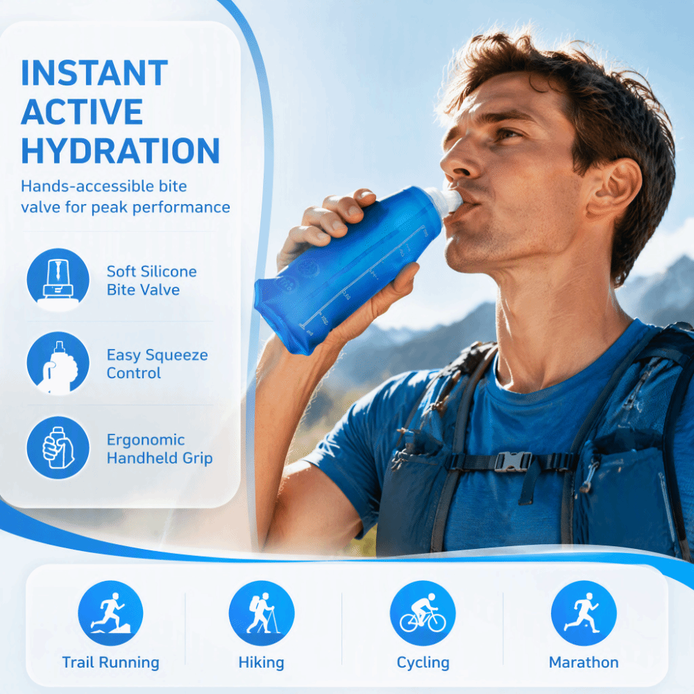 2개 세트, 휴대하기 편리한 TPU 소재의 접이식 물통 - Water Bag Collapsible 리뷰 및 가격