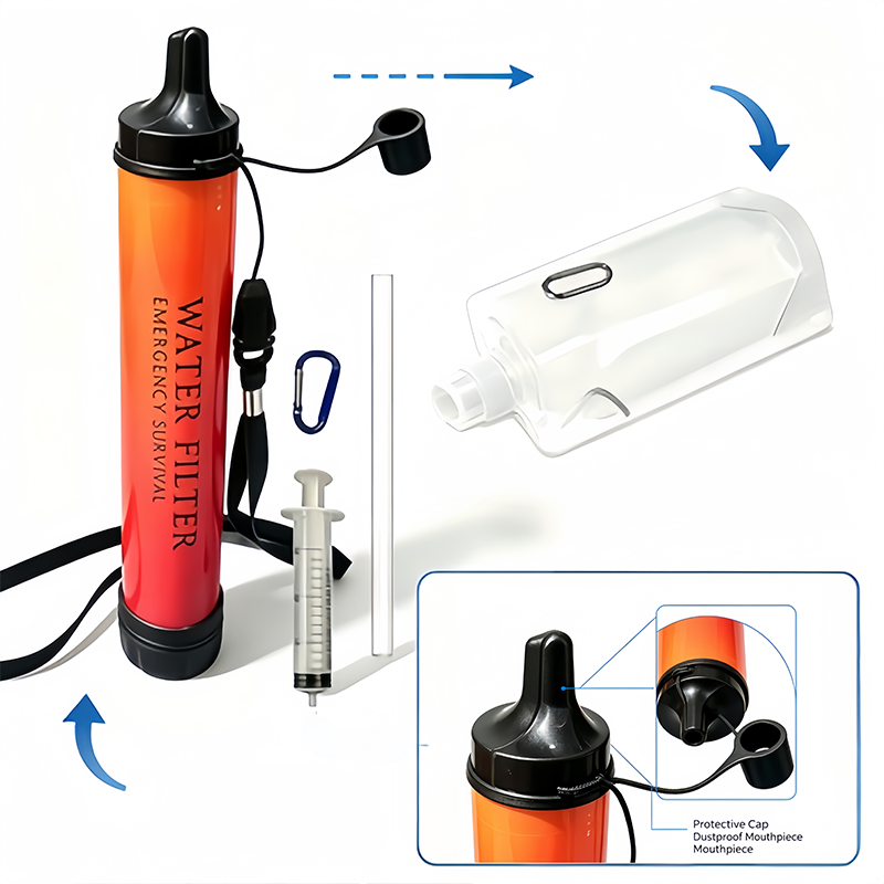 5000L 용량의 휴대용 비상용 생존용 정수 필터 빨대 - Water Purification Straw 리뷰 및 가격