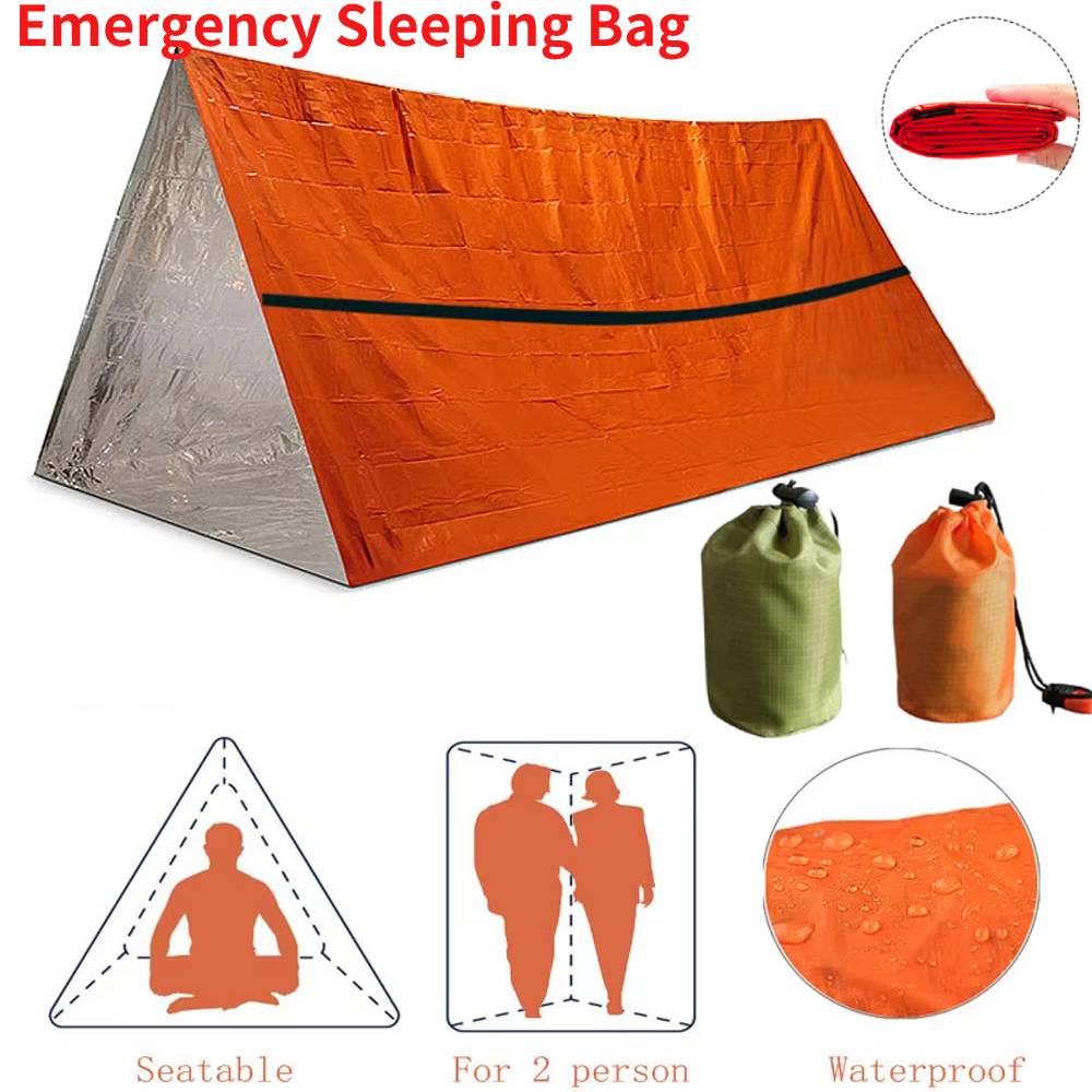 휴대용 방수 비상 생존 침낭 야외 Edc 캠핑 장비 열 - Bivy Bag Emergency 리뷰 및 가격